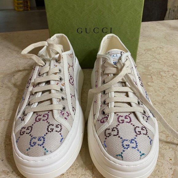 Gucci NWT Treck Multicolor GG Platform Sneakers (ORIG.$1500) w/tax (Size 10)US - Picture 5 of 9